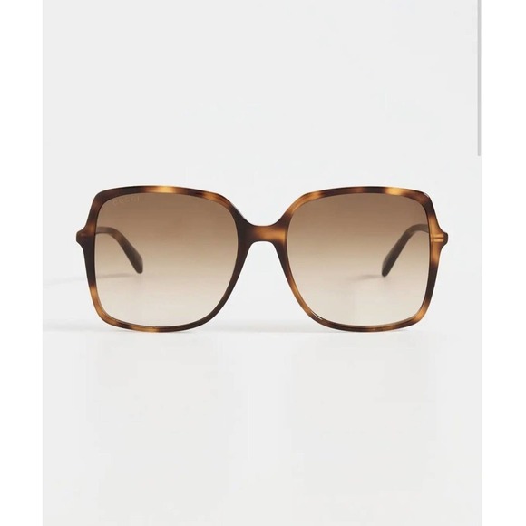 Gucci GUCII20236 Women's Havana / Brown Ultralight Acetate Square Sunglasses - Picture 1 of 6